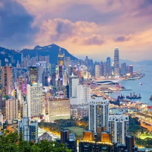 Hong kong island aieral view