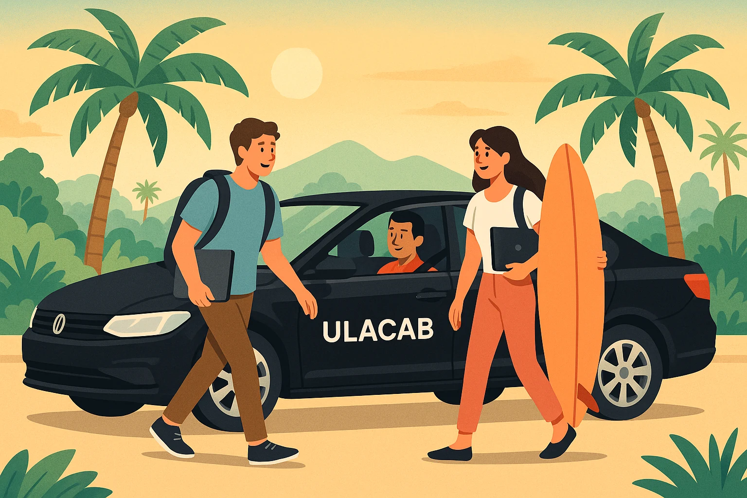 Ulacab private transfer service for digital nomads in Bali.